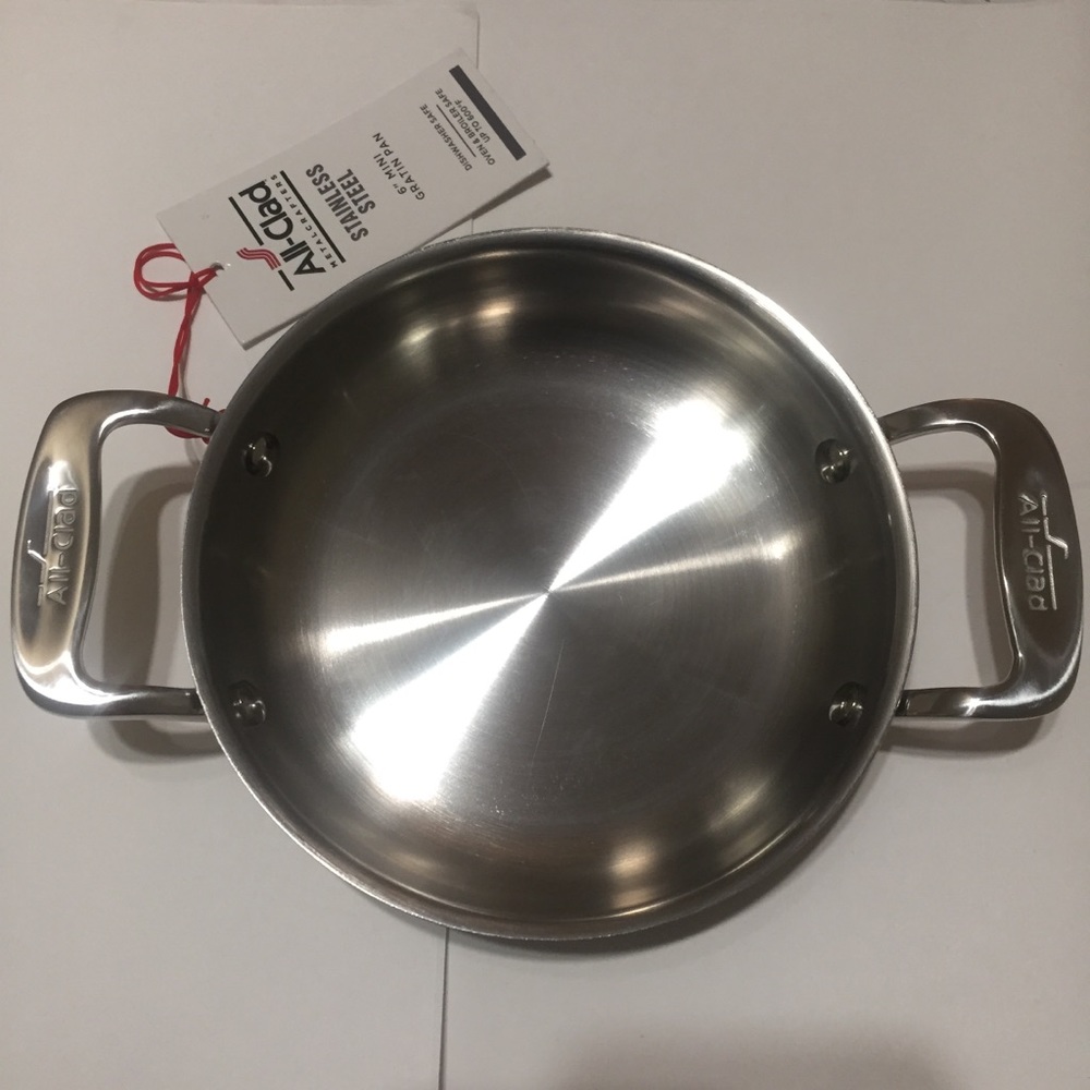 All clad stainless steel 6” MINI gratin pan
